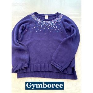 Gymboree‎ Navy Sequined Sweater Sz 7-8